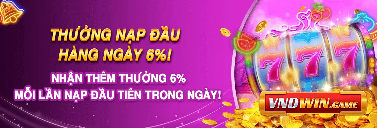 thưởng nạp đầu hàng ngày tặng 5% tại 14vnd1win